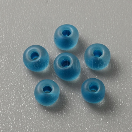 Transparent Frosted Glass Beads FGLA-TAC0008-08H-1