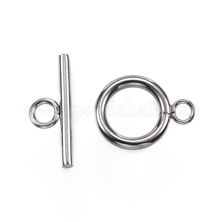 304 Stainless Steel Toggle Clasps X-STAS-F040-40B-P-1