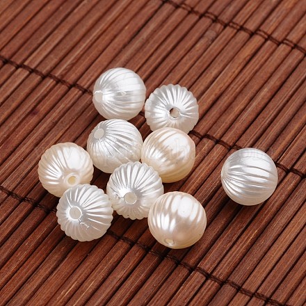 Acrilico rotondo perle imitazione di perle X-OACR-O002-2586-1