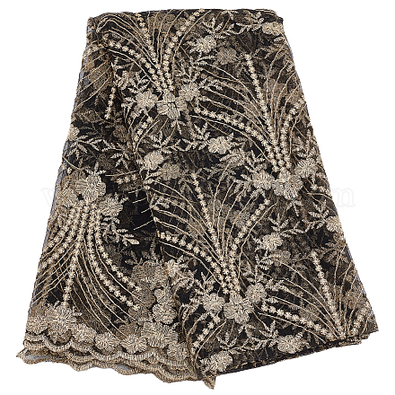 Benecreat 1 Stück Polyester 3D floral bestickter Spitzenstoff mit gewelltem Rand OCOR-BC0005-50-1