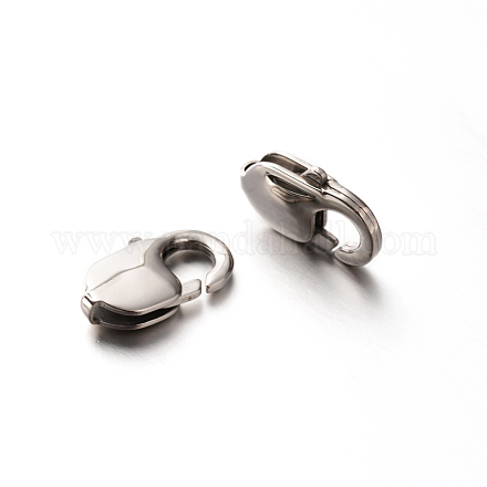 201 Stainless Steel Lobster Claw Clasps STAS-E088-22-18x10.5mm-1