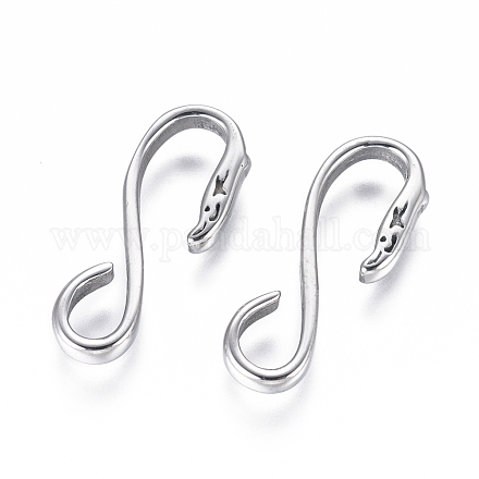 304 Stainless Steel S Hook Clasps STAS-F227-14-P-1