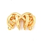 Brass Fold Over Clasps, with Infinity, Real 18K Gold Plated, 7x14x6mm, Hole: 1.2mm