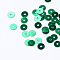 Ornament Accessories Plastic Paillette Beads, Sequins Beads, Disc, Sea Green, 3x0.2mm, Hole: 1mm