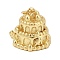 Brass Pendants, Cake, with Jump Ring, Cadmium Free & Lead Free, Rack Plating, Long-Lasting Plated, Real 18K Gold Plated, 15x15.5x14.5mm, Hole: 3.5mm