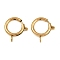 304 Stainless Steel Spring Ring Clasps, Ion Plating(IP), Real 18K Gold Plated, 21x16x2.5mm, Hole: 3mm