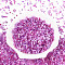 Mixed Electroplate and Non-electroplating Glass Seed Beads, for Jewelry Making, Mixed Shapes, Orchid, 1.2~7.5x1.5~4.8mm, Hole: 0.7~1.4mm, about 11250pcs/Pound