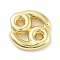 Brass Beads, Twelve Constellations, Real 18K Gold Plated, Cancer, 19.5x19x4.5mm, Hole: 4x2mm