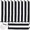 8 Pairs Polyester Curly No Tie Spring Shoelaces, Black, 124x19x13mm