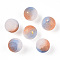 Frosted Baking Painted Crackle Glass Beads with Glitter Powder, Two Tone, Round, Cornflower Blue, 10x9.5mm, Hole: 1.8mm