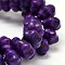 Dyed Synthetic Turquoise Bead Strands, Pumpkin, Indigo, 20x15mm, Hole: 1mm, about 228pcs/1000g