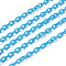 ABS Plastic Cable Chains, Oval, Deep Sky Blue, 14.96 inch~15.35 inch(38~39cm), 5.5~6mm