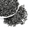 Glass Bugle Beads, Silver Lined, Gray, 6~8x1.8mm, Hole: 0.6mm, 10000pcs/pound