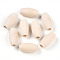 Unfinished Wood Beads, Natural Wooden Beads, Oval, Lead Free, Old Lace, 19~20x9~10mm, Hole: 3~4mm
