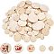NBEADS 96 Pcs 5 Sizes Natural Wood Circles Small Wooden Tags Unfinished Round Wood Slices Circles Chips Pendants with Holes Round Wooden Disks for Craft DIY Painting Party Birthday Decoration