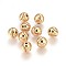 Brass Enamel Beads, Sports Beads, Long-Lasting Plated, Baseball, Real 18K Gold Plated, 9.3x9mm, Hole: 2.1mm