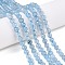 Natural White Jade Bead Strands, Dyed, Faceted, Round, Cornflower Blue, 4mm, Hole: 1mm, about 88~89pcs/strand, 14.37~14.57 inch(36.5~37cm)