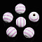 Easter Theme Printed Wood Beads, Round, Plum, 14.5~15x15.5~16.5mm, Hole: 4~4.5mm