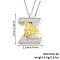 Brass Micro Pave Clear Cubic Zirconia Bee Initial Pendant Necklaces, Platinum & Golden, Letter Z, 15.75 inch(40cm), pendant: 29x22mm