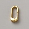 Brass Spring Gate Rings, Oval, Real 14K Gold Plated, 16x6.5x3.5mm, inner diameter: 11.5x3.5mm