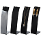 FINGERINSPIRE 4 PCS L-Shape Acrylic Necklace Holder 7.9 inch Height Black Necklace Earing Display Stand Necklace Organizer Long Chain Pendant Jewelry Storage Rack for Retail Display Marketing