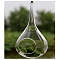 Hollow Glass Ball for Decoration, Glass Candle Cups Holder, Teardrop, Clear, 60mm