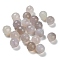 Natural Grey Agate Beads, Round, Half Drilled, Faceted, 12~13.5mm, Hole: 1.2~1.5mm
