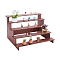 5-Tier Wood Semicircle Dessert Display Risers, Mini Cupcake Organizer Holder, Party Supplies, Chocolate, 39.5x30x23.8cm