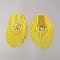 Handmade Plastic with Polyester Tassel Epaulettes, Shoulder Badges, Yellow, 225x77.5x15mm