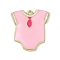 Alloy Enamel Pendants, Golden, Clothes, 28x23x3mm, Hole: 2mm