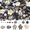 Mixed Styles Glass Beads, Mixed Shapes, Black, 2~18x2~17.5x2~11.5mm, Hole: 0.6~1.6mm