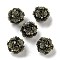Acrylic Handmade Polymer Clay Rhinestone Beads, Flower Luminous Beads, Glow in the Dark, Dark Khaki, 20mm, Hole: 1.8mm
