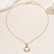 Brass Micro Pave Cubic Zirconia and Imitation Pearl Star Pendant Necklaces for Women, Golden, Colorful, 17.72 inch(45cm), Star: 21x19mm