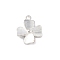 925 Sterling Silver Clover Charms, Silver, 11.5x9.5x2.5mm, Hole: 1mm