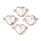 Natural Howlite Love Heart Pendants, Brass Heart Charms, Golden, 15.5x23x6mm, Hole: 1.8~2mm