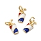 Brass Enamel Charms, Drink, Rack Plating, Long-Lasting Plated, Cadmium Free & Lead Free, Real 18K Gold Plated, with Jump Ring, Colorful, 12.5x5.5x3mm, Hole: 3mm