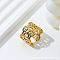 Oval Link Chain 304 Stainless Steel Adjustable Cuff Rings, Golden, Inner Diameter: Adjustable