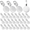 120Pcs Alloy Glue On Flat Pad Pendant Bails, Flat Round, Cadmium Free & Lead Free, Antique Silver, 18x10x5.5mm, Hole: 6x3.5mm