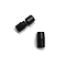 Pom PP Screw Clasps, Column, Black, 20x10mm, Hole: 4mm
