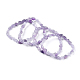 Natural Lavender Jade Bead Stretch Bracelets X-BJEW-K213-16-1