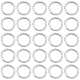 Beebeecraft 40 pieza 925 anillos abiertos de plata de ley STER-BBC0005-55-1