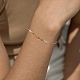 Armbänder aus Edelstahl 304 mit Pavé-Fassung und klaren Zirkonia für Damen&nbsp;SA-CBAABBA-07B-G-1