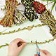 Ahadermaker 5 faisceaux 5 couleurs cordon tricoté en coton ciré avec garniture de feuilles OCOR-GA0001-65-3
