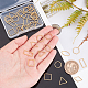 UNICRAFTALE 42pcs 7 Styles Golden Linking Rings Stainless Steel Connecting Metal Connectors Mixed Shape for Dangle Beading Hoop Jewelry Making 11.5-16mm long STAS-UN0032-31-2