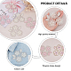 AHADEMAKER 8Pcs 2 Colors ABS Imitation Pearl Iron on Sakura Patches DIY-GA0003-37-4