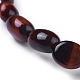 Bracelets extensibles en perles d'oeil de tigre rouge BJEW-K213-13-3