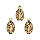 チベットスタイル聖母マリア合金楕円形のペンダント  奇跡のメダル  アンティーク黄金  17.5x10x1mm  穴：1.5mm PALLOY-CJ0001-02-3