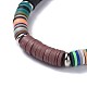 Polymer Clay Heishi Beads Beads Stretch Bracelets BJEW-JB04447-01-3