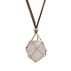 Crystal Holder Cage Necklaces NJEW-JN04586-03-3