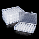 24 grilles contenants de stockage de perles en plastique CON-WH0086-053B-4